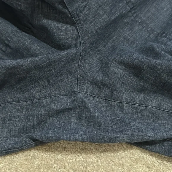 Prana Sutra Drawstring Pants Gray Woven Hemp Blend Yoga Outdoor Lightweight-XS